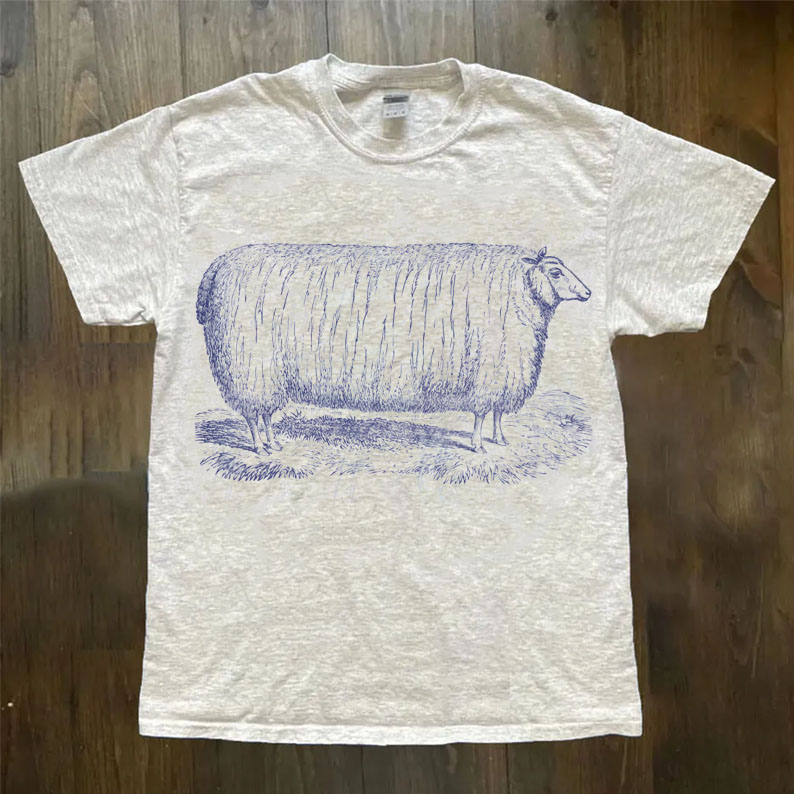 Vintage 90s Tattoo Fat Sheep T-Shirt-Magmoo
