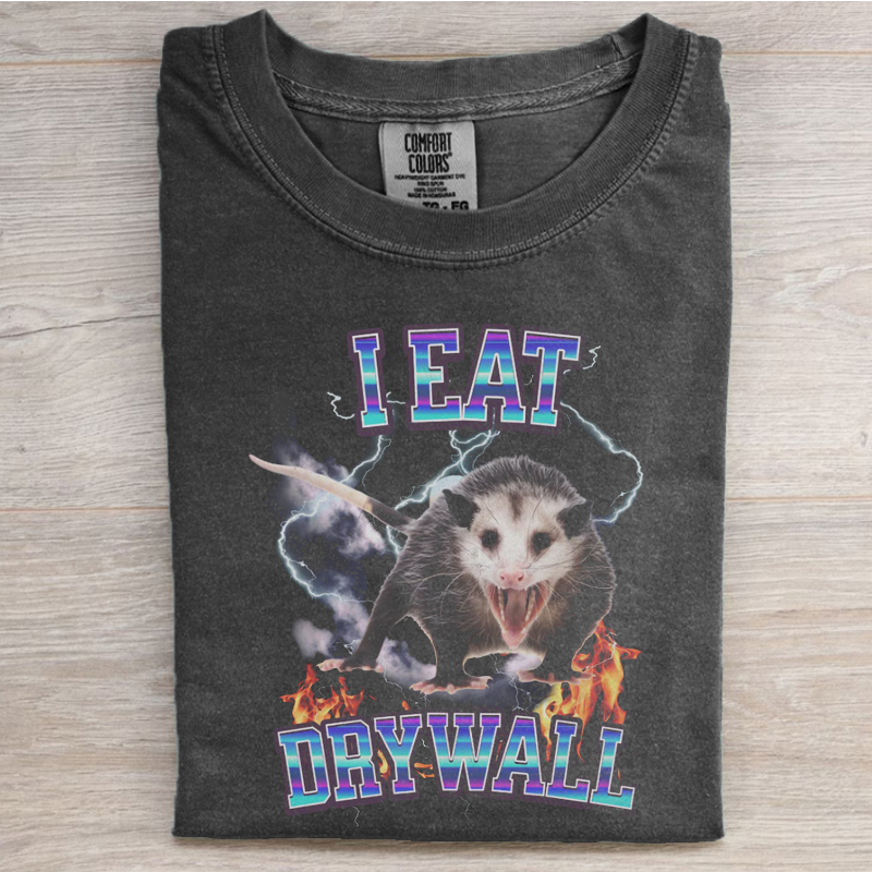 I EAT DRYWALL Joke T-Shirt-Magmoo