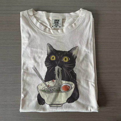 Ramen Cat T-shirt-Magmoo