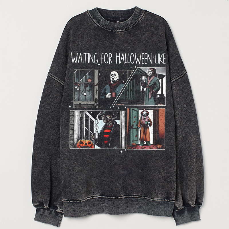 Waiting For Halloween Like Sweatshirt-Magmoo