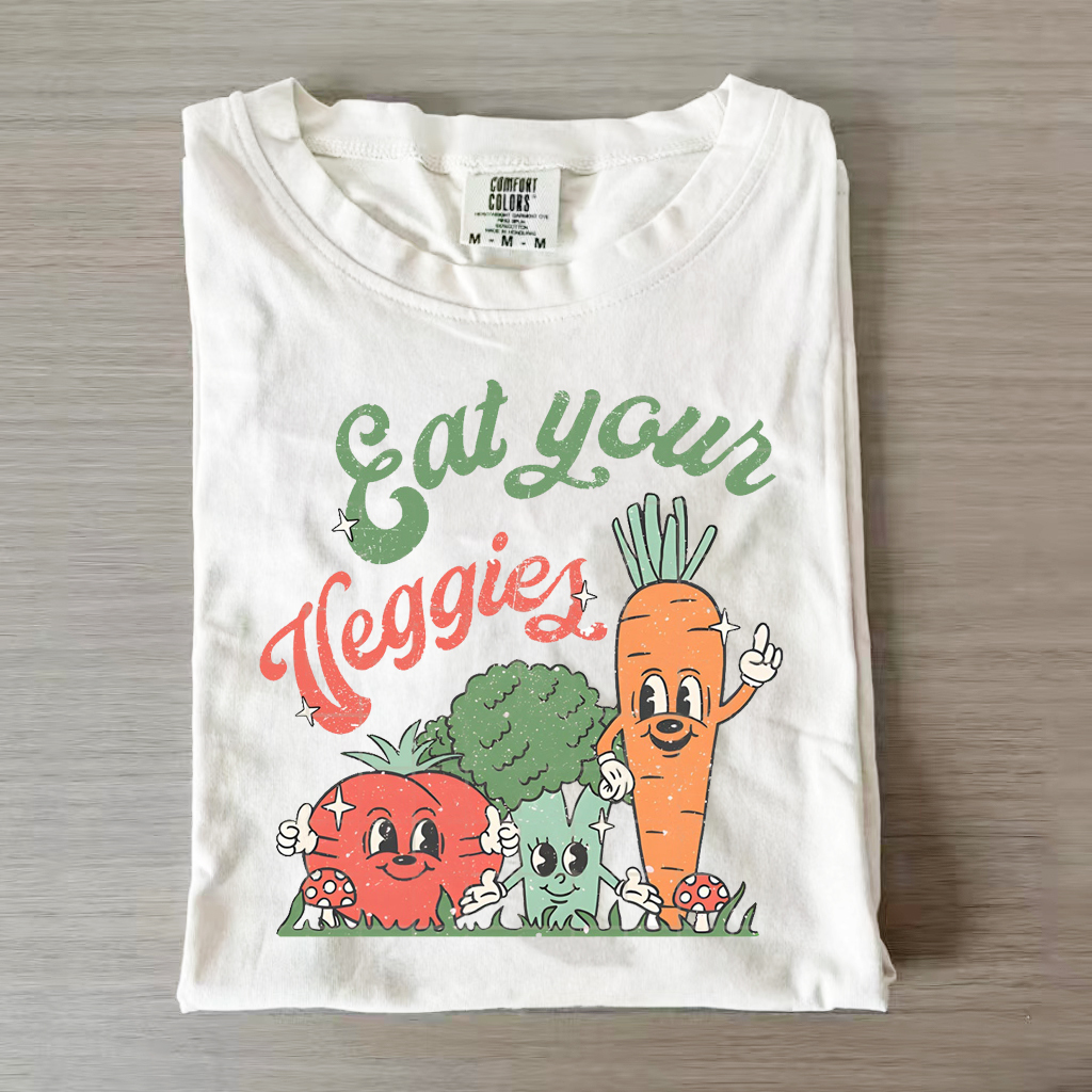 Eat Your Veggies Retro T-Shirt-Magmoo