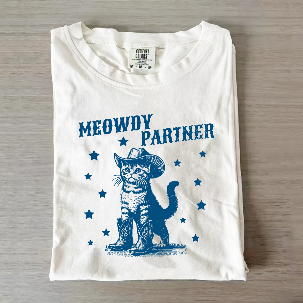 Meowdy Partner Cat Funny T-Shirt-Magmoo