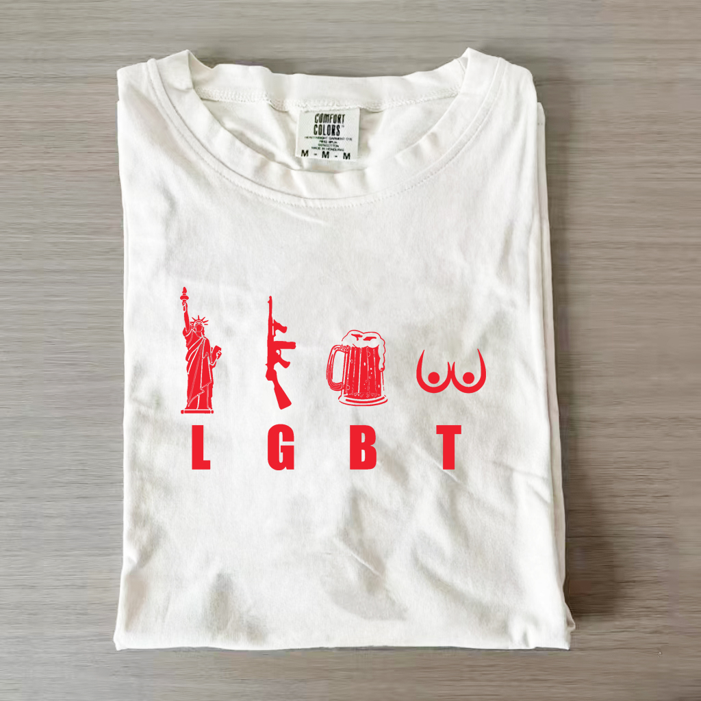 Liberty Guns Beer Tits Funny T-Shirt-Magmoo