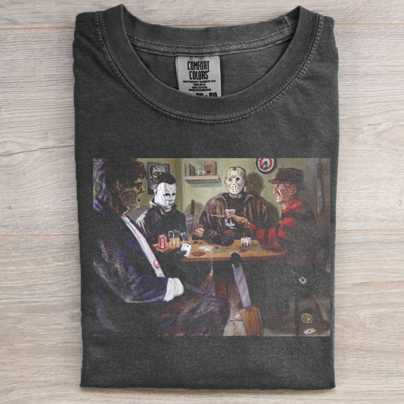 Vintage Style Poker night T-shirt-Magmoo
