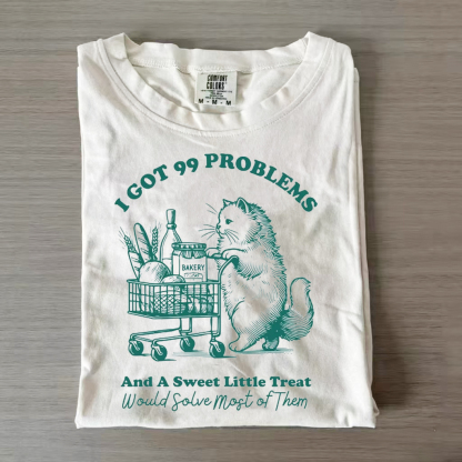 Funny Cat I Got 99 Problems T-shirt-Magmoo