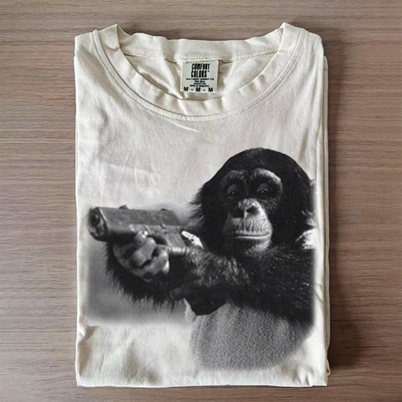 Vintage Funny Chimpanzees T-shirt-Magmoo