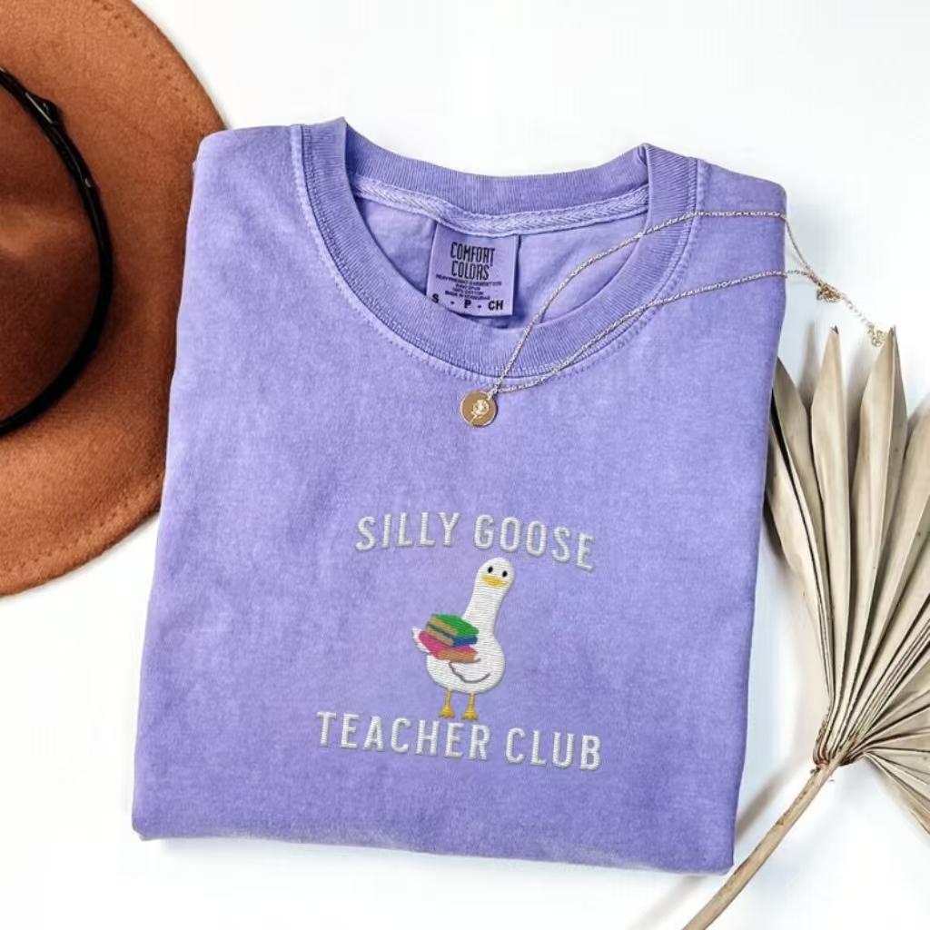 Comfort Colors Silly Goose Teacher Shirt-Lulueye