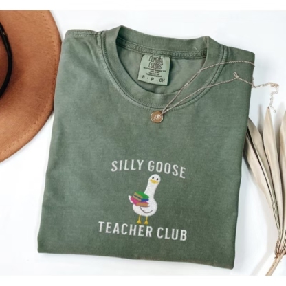 Comfort Colors Silly Goose Teacher Shirt-Magmoo