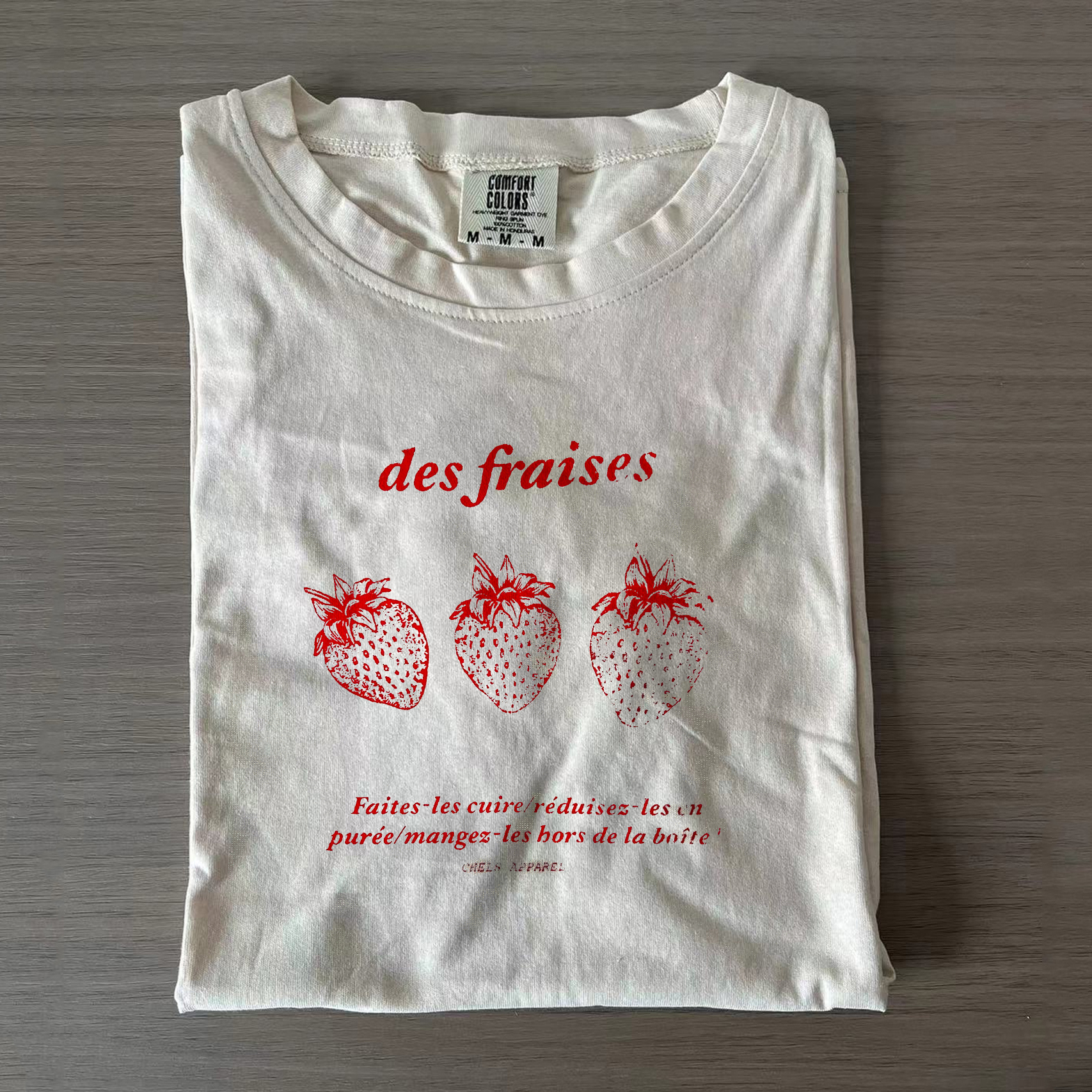 Vintage French STRAWBERRY COQUETTE T-shirt-Magmoo