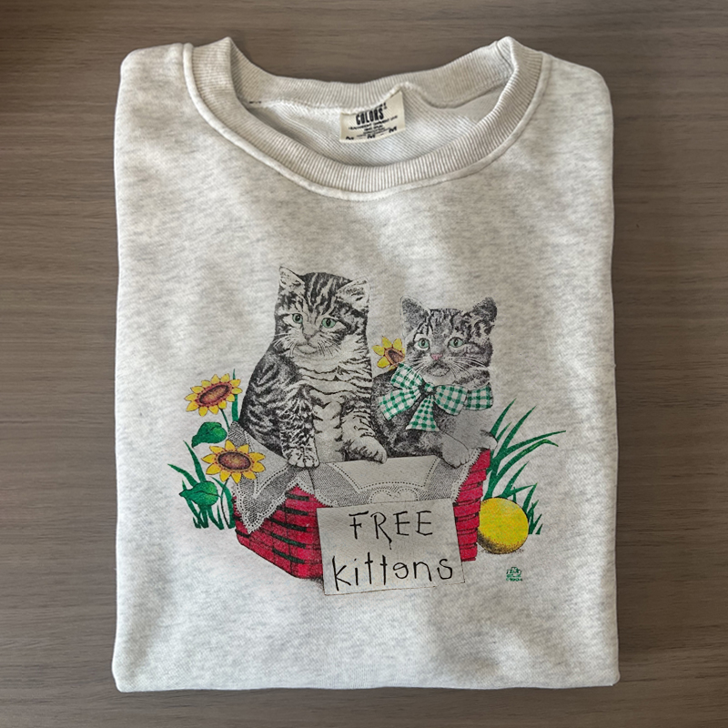 Vintage 90s Cat Sweatshirt-Magmoo