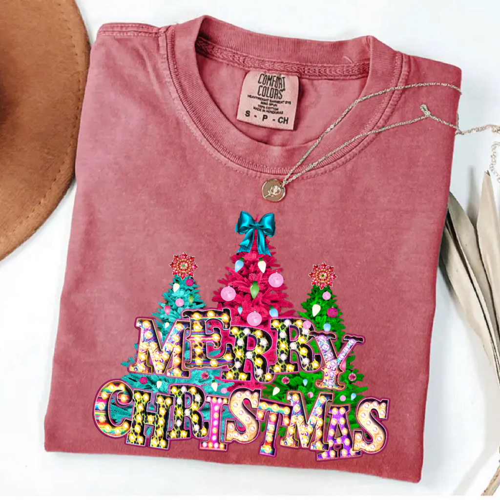 Christmas Colorful Tree Shirt Cute Christmas Tree T-Shirt