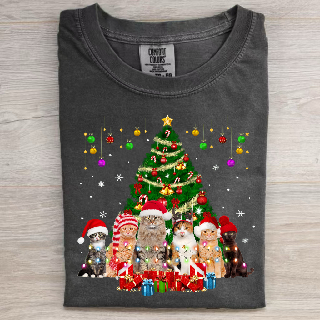 Cat Christmas Tree T-Shirt
