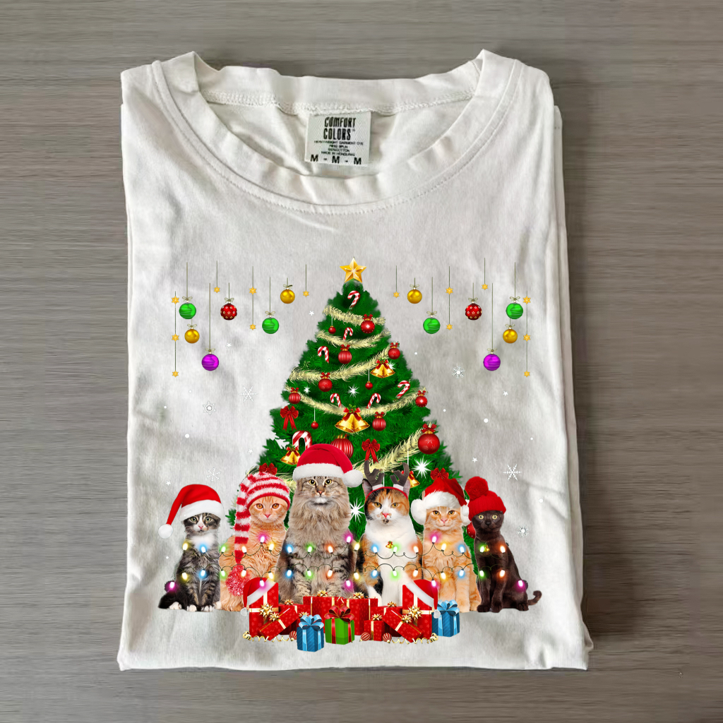Cat Christmas Tree T-Shirt