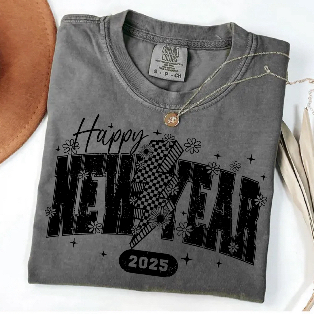 Vintage Happy New Year 2025 T-Shirt