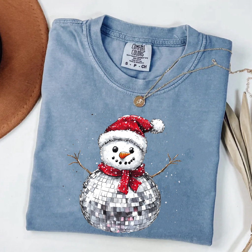 Comfort Colors Christmas Snowman T-Shirt