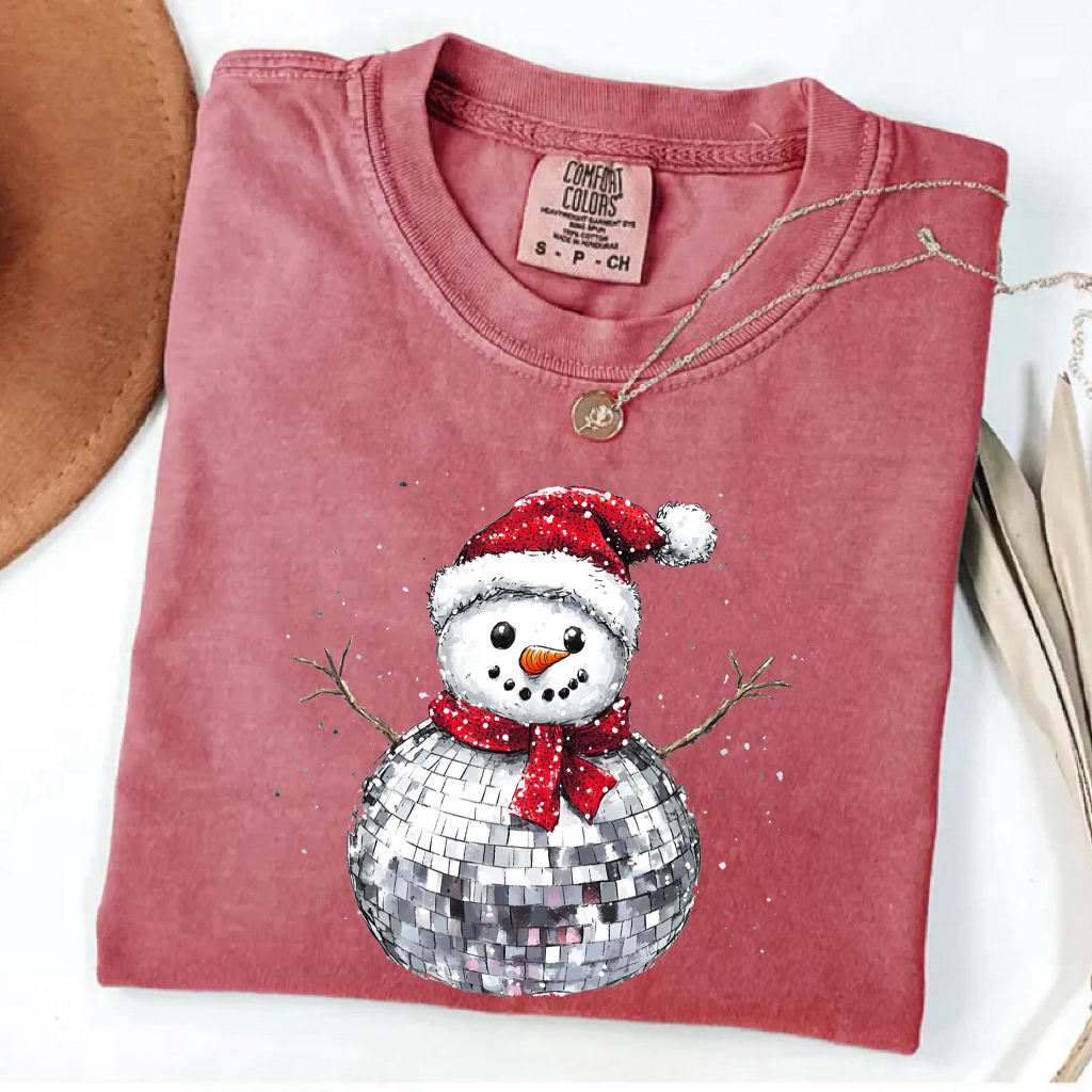 Comfort Colors Christmas Snowman T-Shirt
