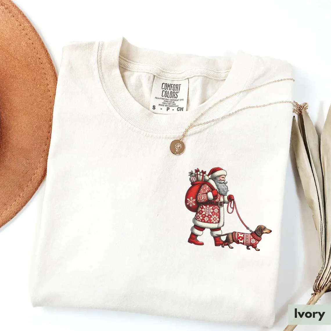 Santa and Dachshund T-Shirt