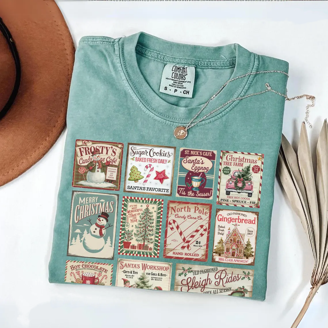 Vintage Christmas Stamp T-Shirt