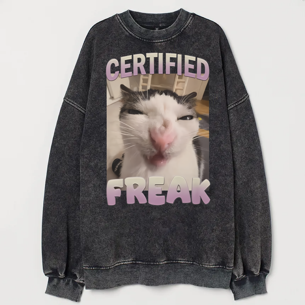 Certified Freak Funny Cat Meme T-shirt