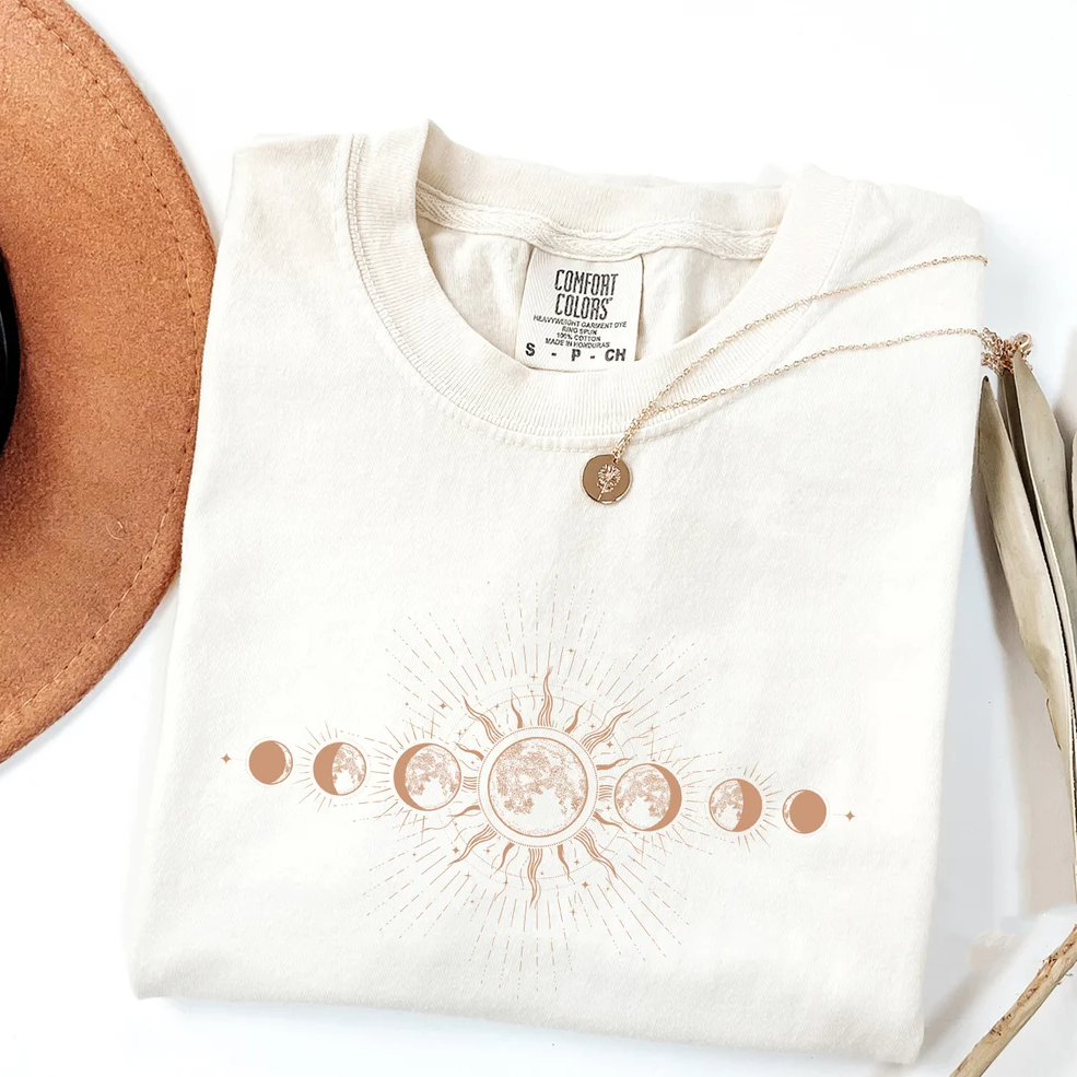Comfort Colors Sun and Moon Stars T-Shirt