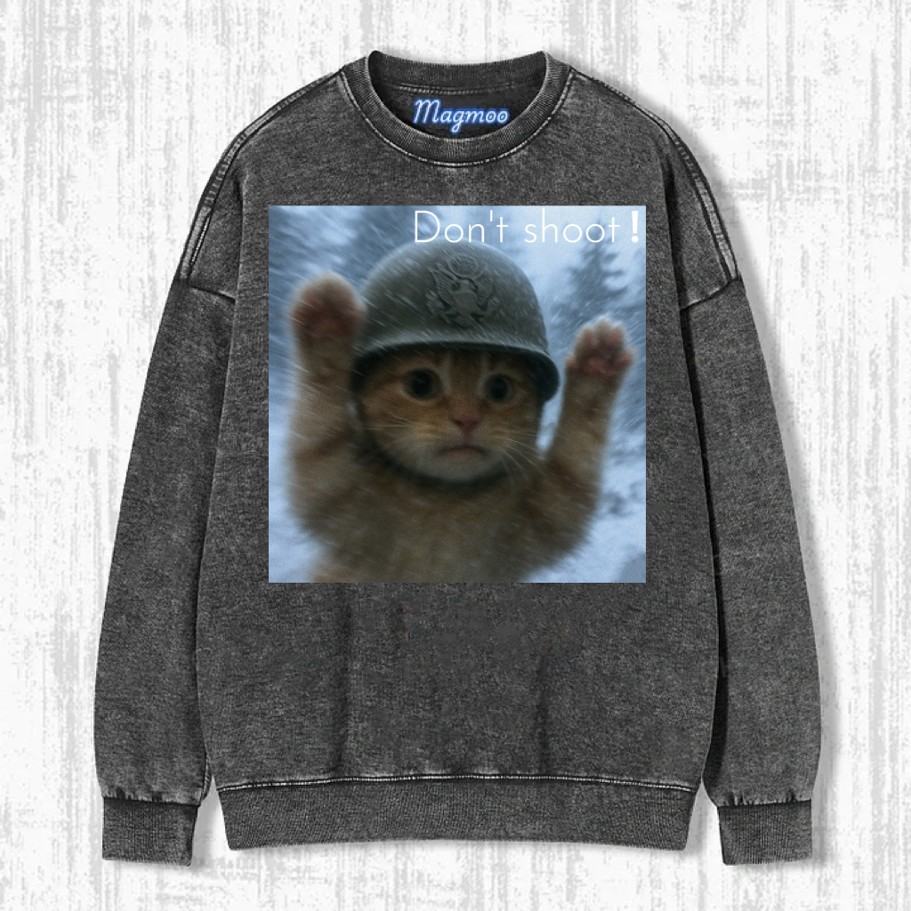 DON'T SHOOT FUNNY CAT T-SHIRT