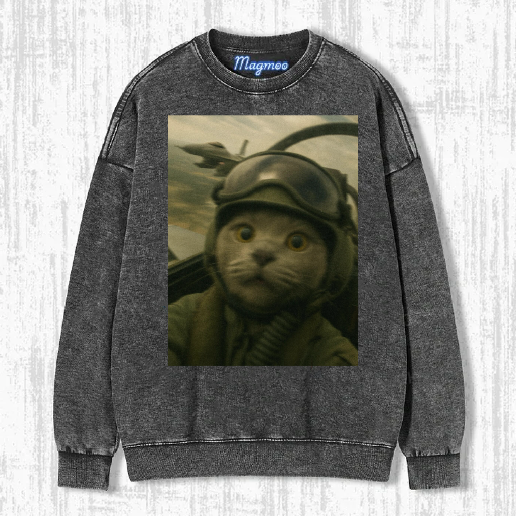 Vintage Pilot Cat T-shirt