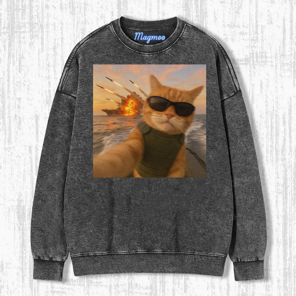 Vintage Pilot Cat T-shirt