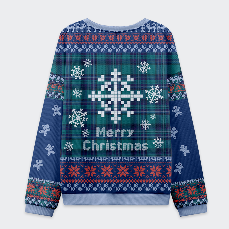 Magmoo Candy Cane Raccoon Samurai Ugly Sweatshirt
