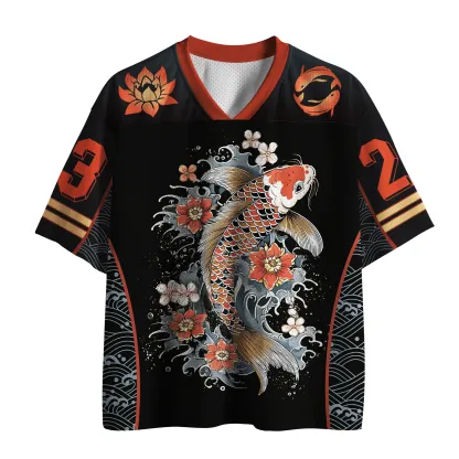 Magmoo Sacred Lotus&Rising Koi Mesh Jersey-Magmoo