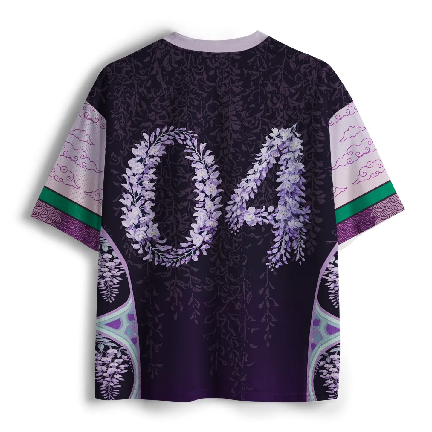 Magmoo Wisteria Jpanese Flowers Mesh Jersey-Magmoo