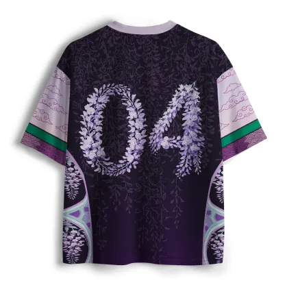 Magmoo Wisteria Jpanese Flowers Mesh Jersey-Magmoo