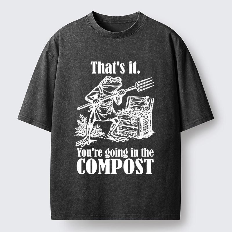 Magmoo Frog’s Compost Threat Washed T-Shirt-Magmoo