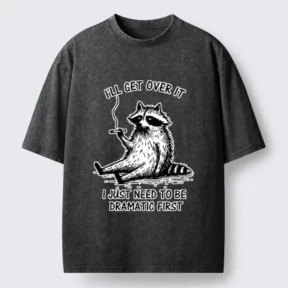Magmoo Raccoon Dramatic Recovery Meme Washed T-Shirt
