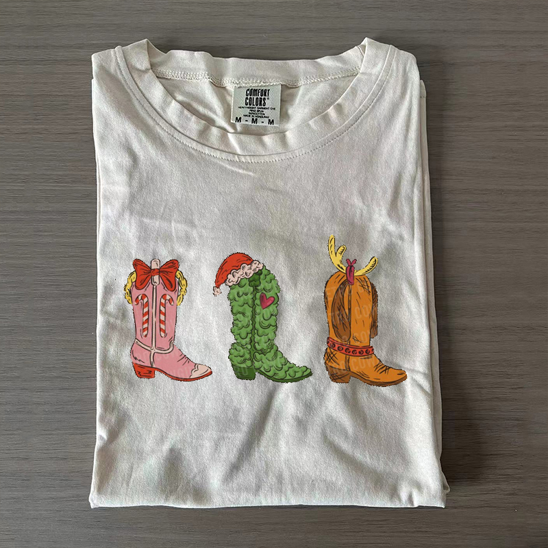 Cowgirl Christmas T-Shirt-Magmoo