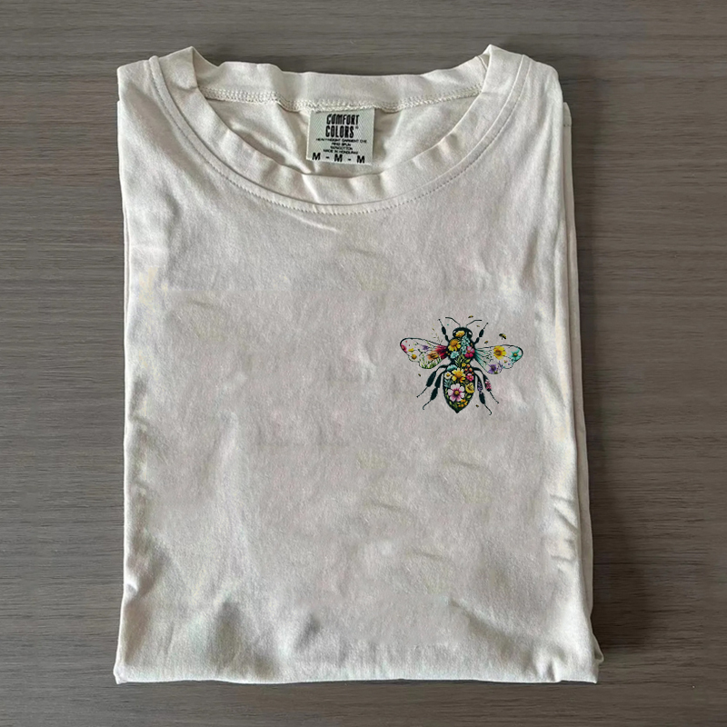 Comfort Colors Bee Wildflower T-shirt-Magmoo
