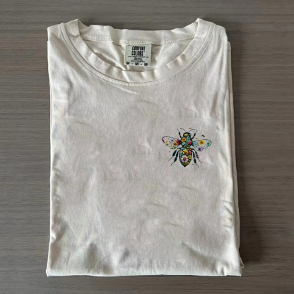 Comfort Colors Bee Wildflower T-shirt-Magmoo