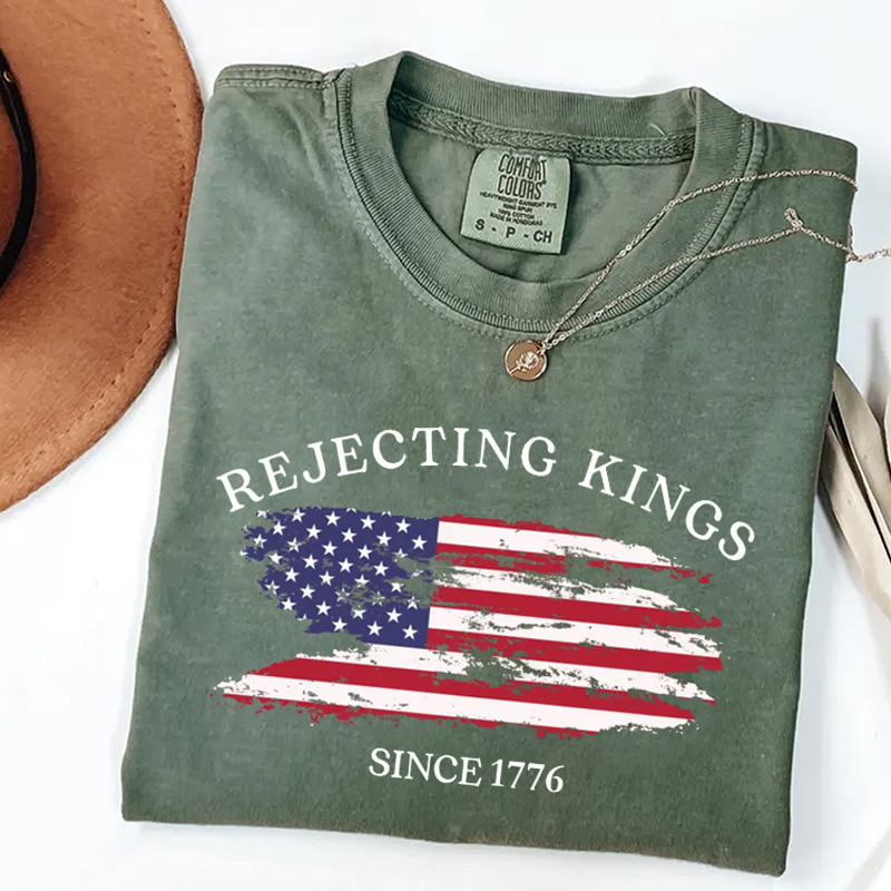 Rejecting Kings Since 1776 T-shirt-Magmoo