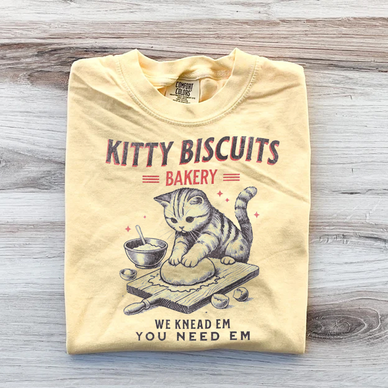 Cat Biscuit T-shirt-Magmoo