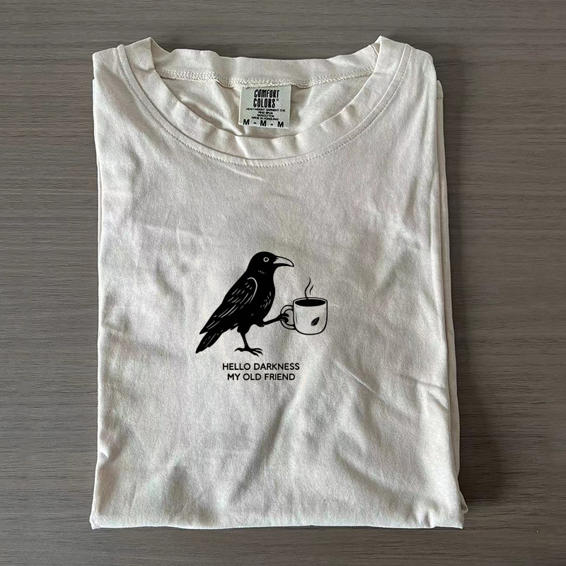 Comfort Colors Raven Crow Coffee T-shirt-Magmoo