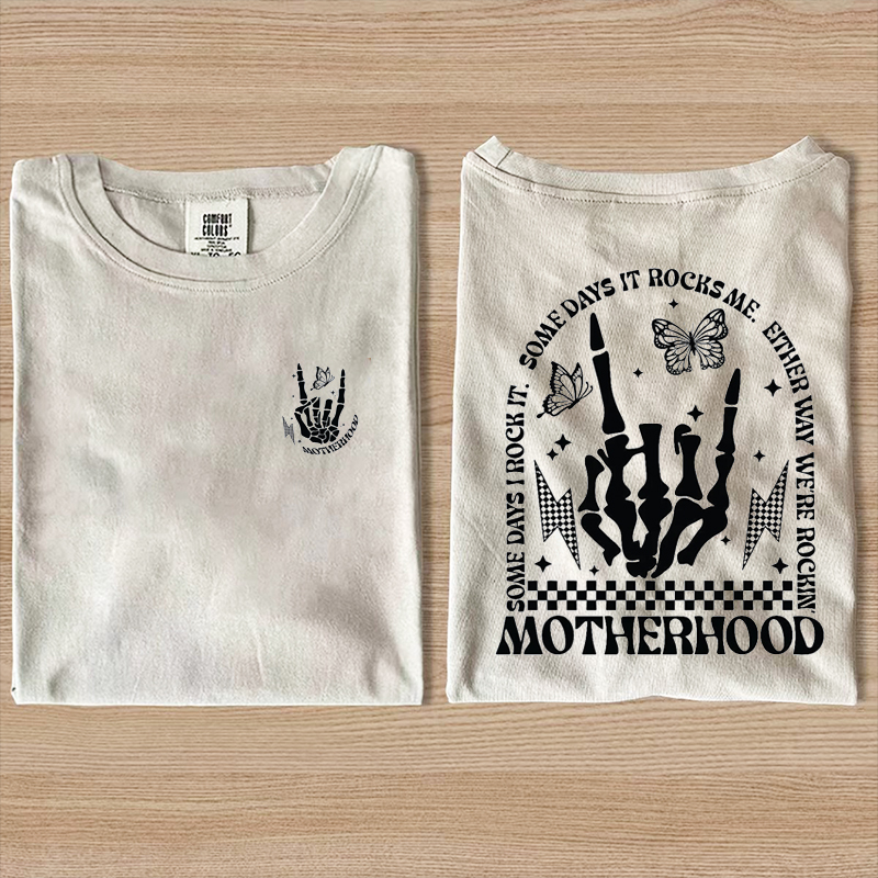 Motherhood Rock Skeleton Comfort Colors T-shirt-Magmoo