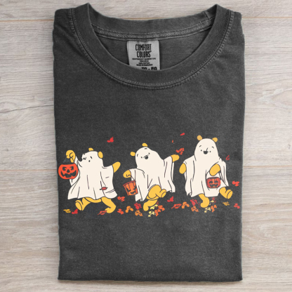 Retro Pooh Ghost Halloween T-shirt-Magmoo