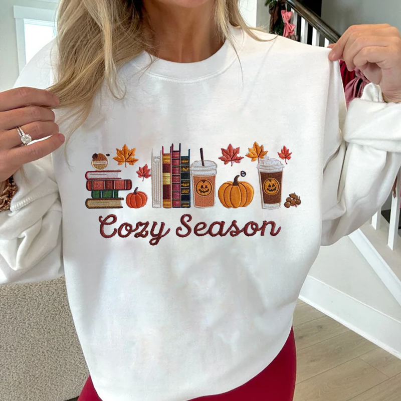 Cozy Season Embroidered Sweatshirt-Magmoo