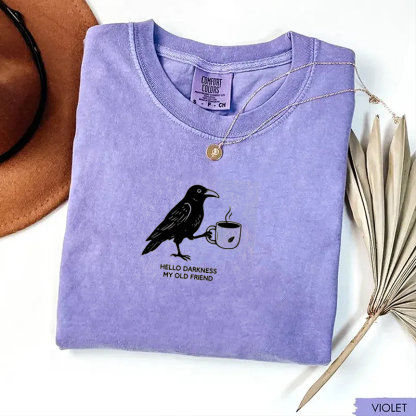 Comfort Colors Raven Crow Coffee T-shirt-Magmoo