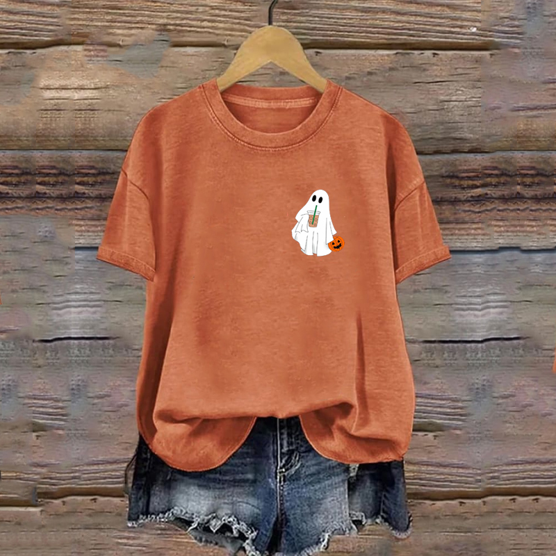 Comfort Colors Сute Ghost Coffee T-Shirt-Magmoo