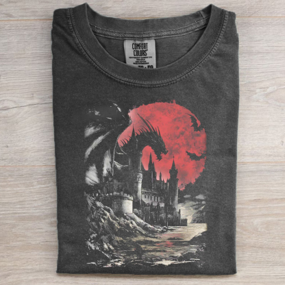 Dragon Shirt Medieval Graphic T-shirt-Magmoo