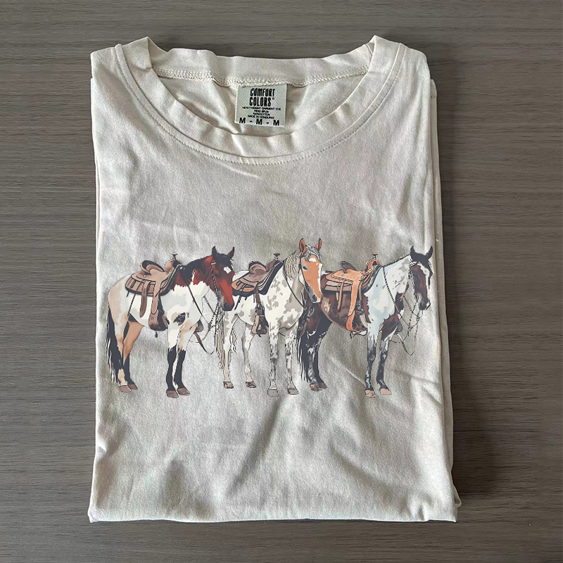 Western Horse Comfort Colors T-shirt-Magmoo