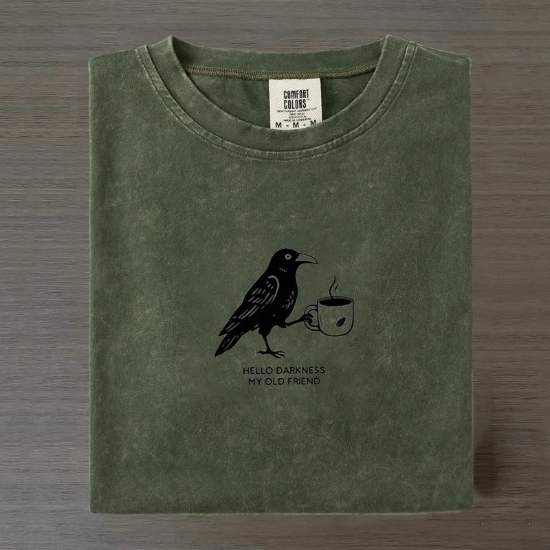 Comfort Colors Raven Crow Coffee T-shirt-Magmoo