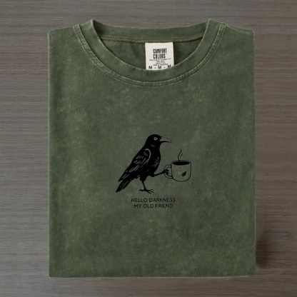 Comfort Colors Raven Crow Coffee T-shirt-Magmoo