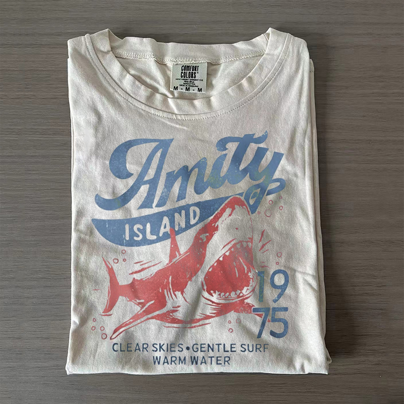 Jaws Amity Island 1975 T-shirt-Magmoo