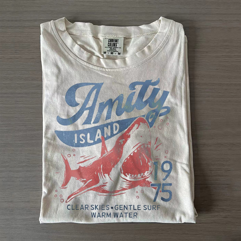 Jaws Amity Island 1975 T-shirt-Magmoo